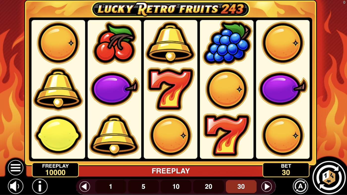 Lucky Retro Fruits 243: image of main menu