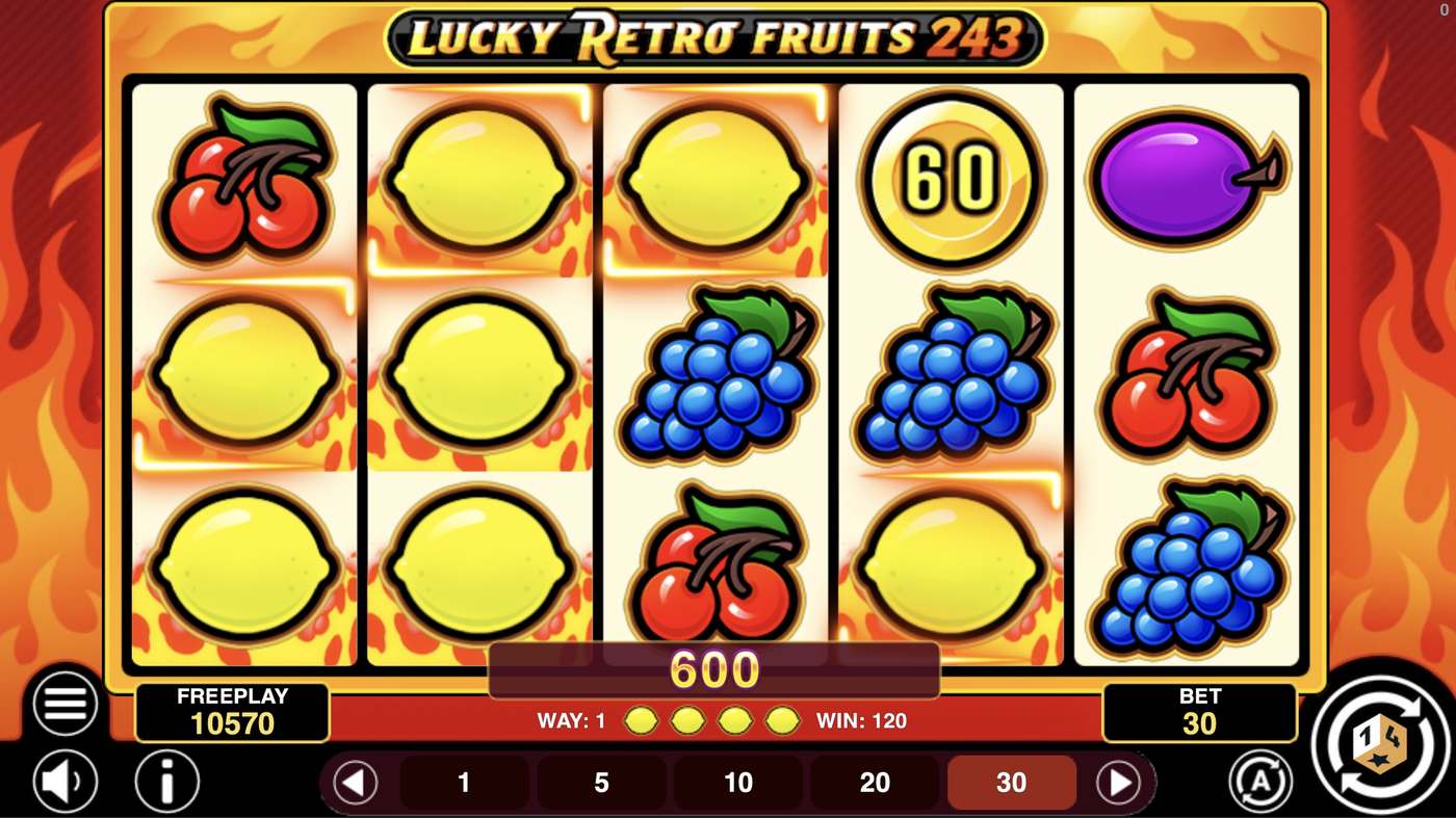 Lucky Retro Fruits 243: image of winning