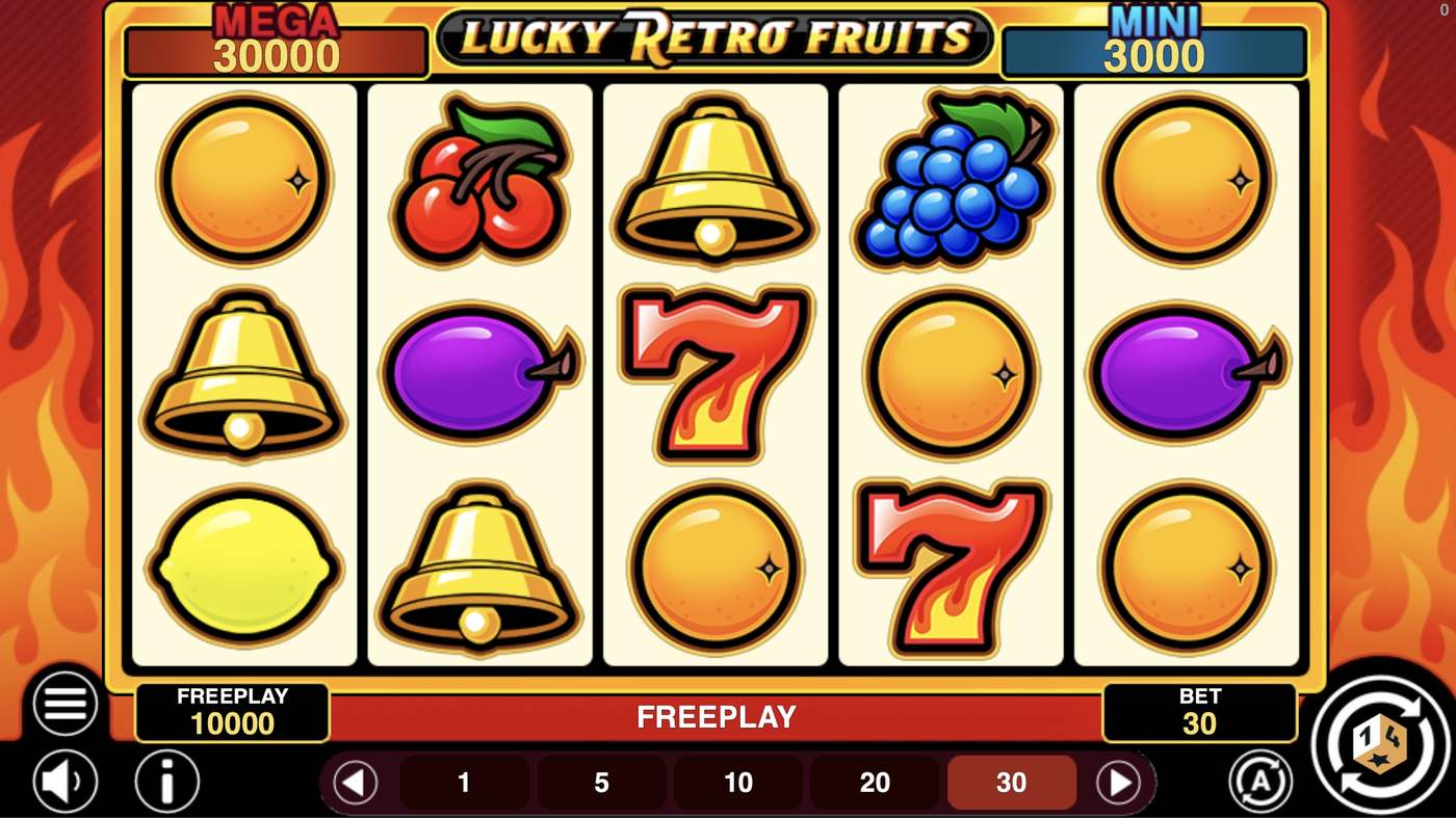 Lucky Retro Fruits Hold And Win: image of main menu