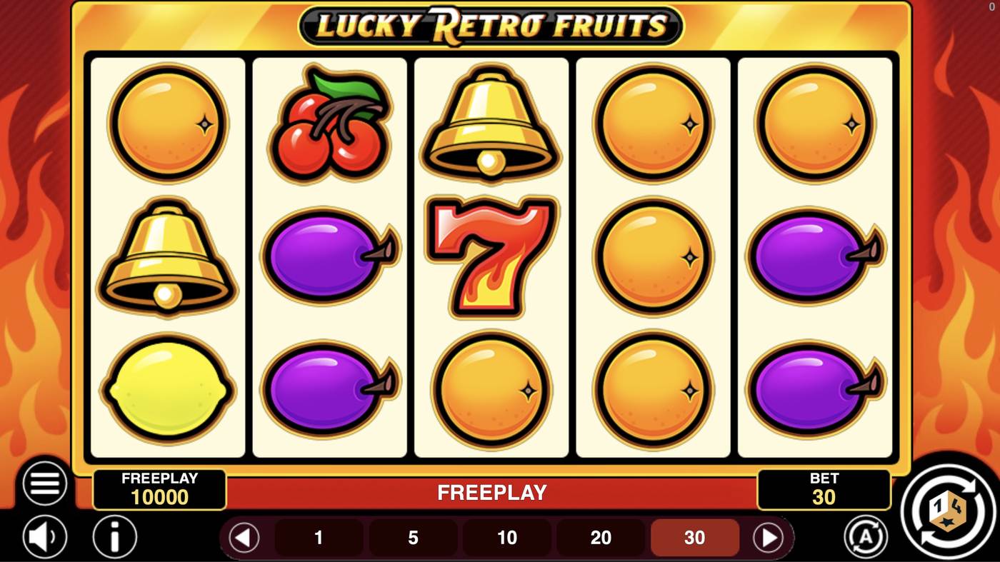 Lucky Retro Fruits: image of main menu