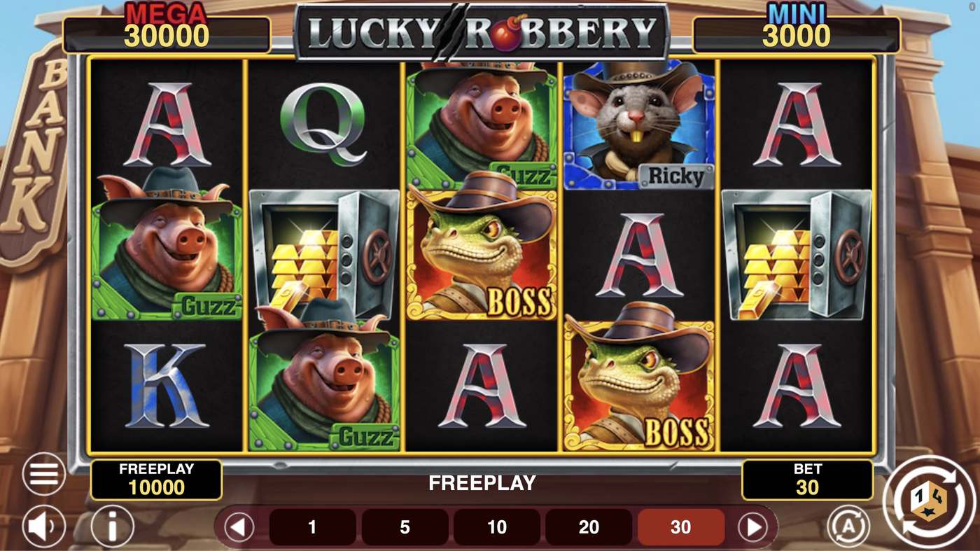 Lucky Robbery Win Spins: image of main menu