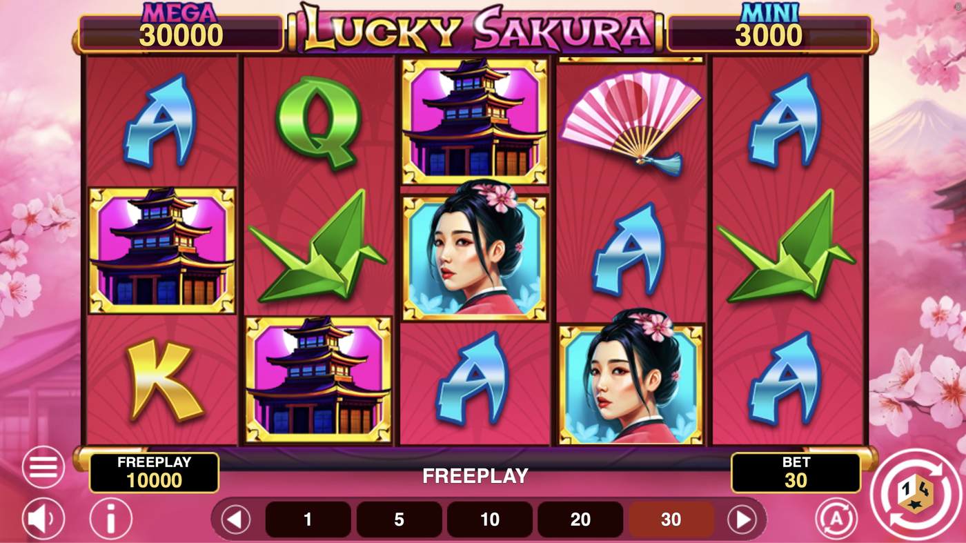Lucky Sakura Hold And Win: image of main menu