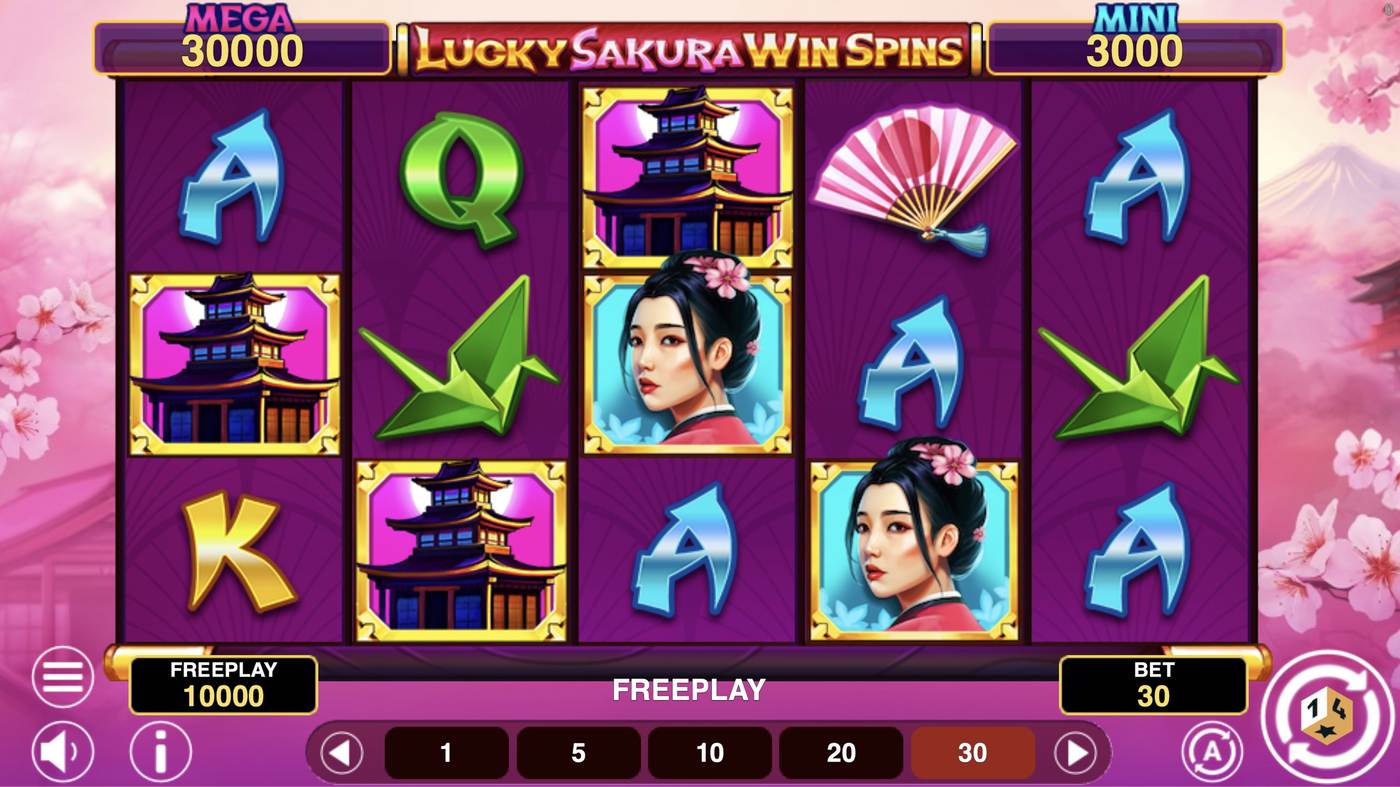 Lucky Sakura Win Spins: image of main menu
