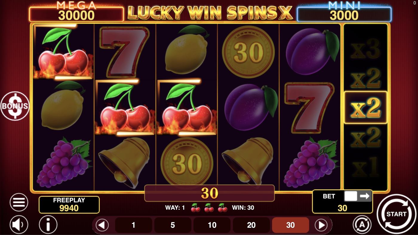 Lucky Win Spins X: image of winning