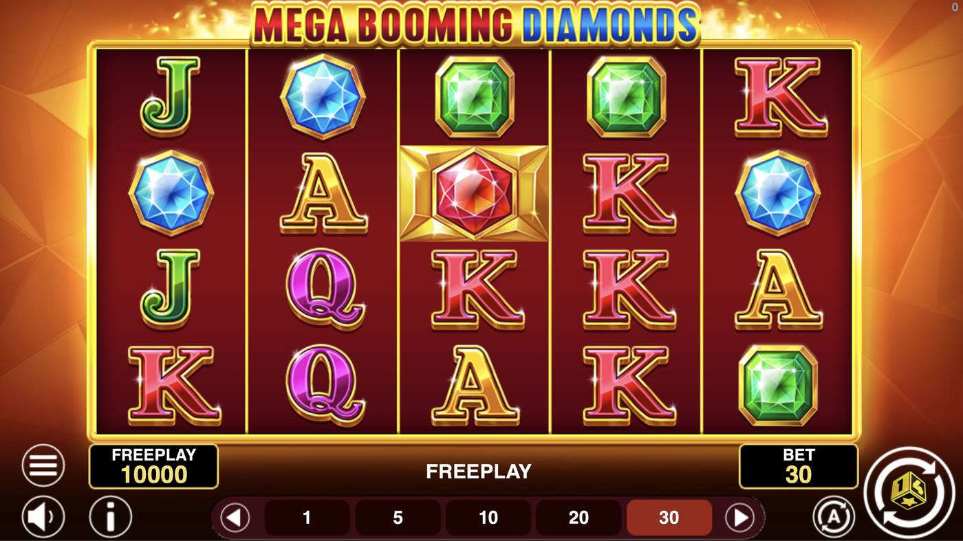 Mega Booming Diamonds: image of main menu