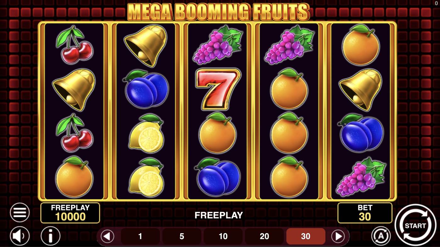 Mega Booming Fruits: image of main menu