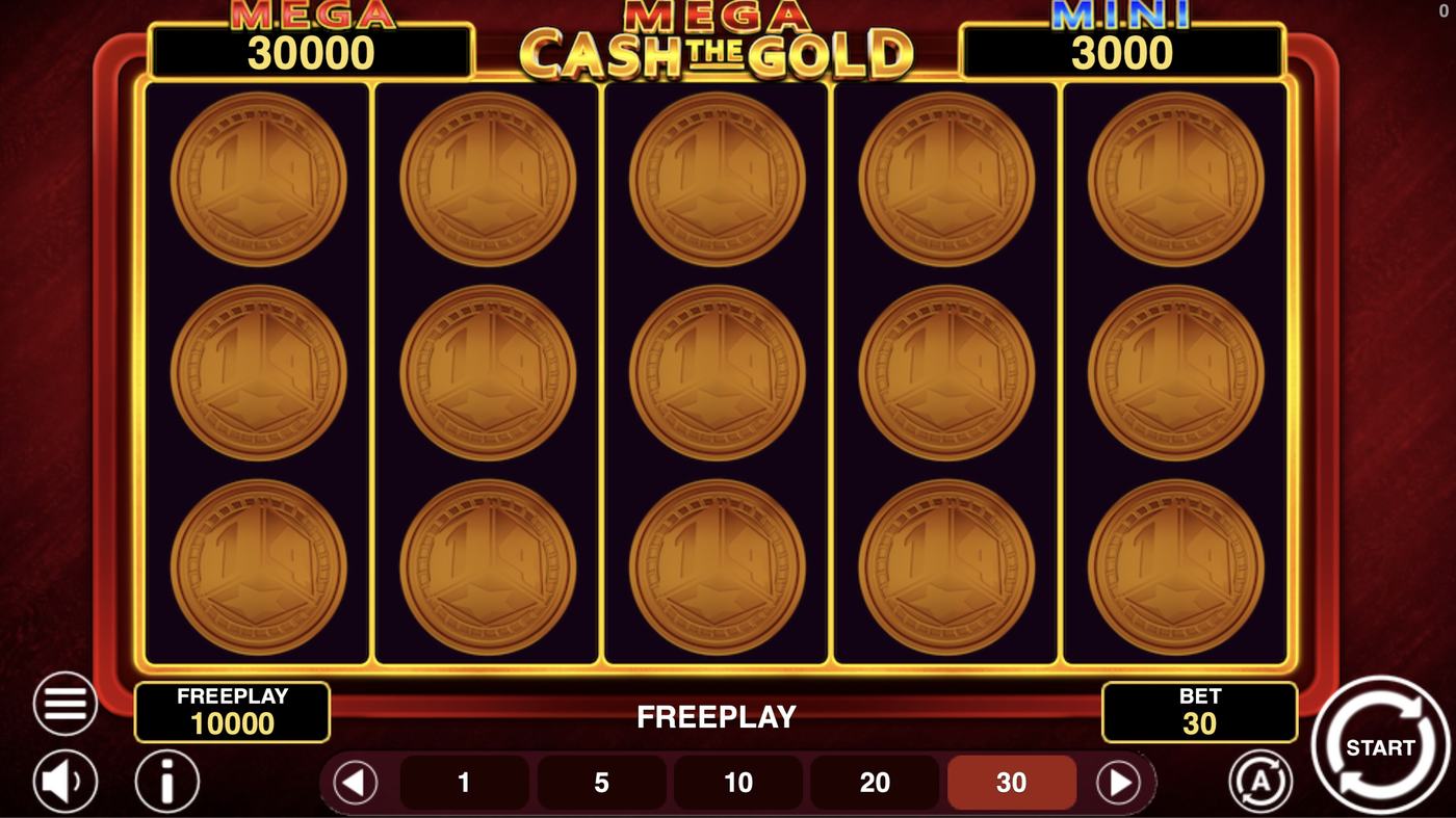 Mega Cash The Gold: image of main menu
