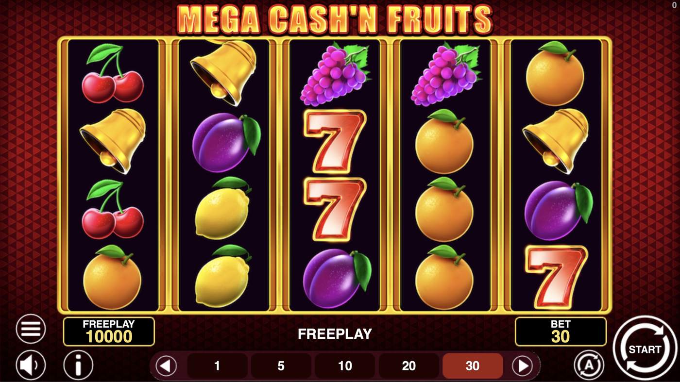 Mega Cash'n Fruits: image of main menu