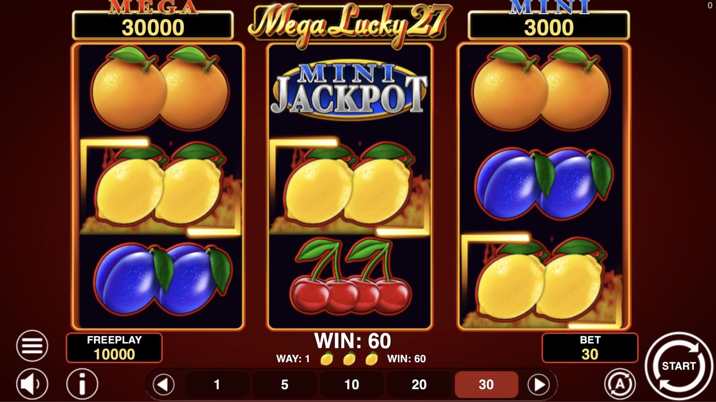 Mega Lucky 27: image of winning