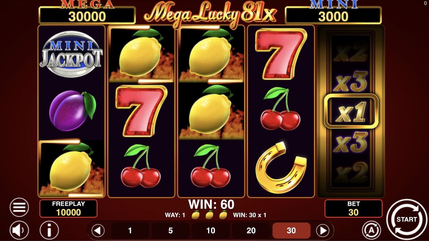 Mega Lucky 81x: image of winning