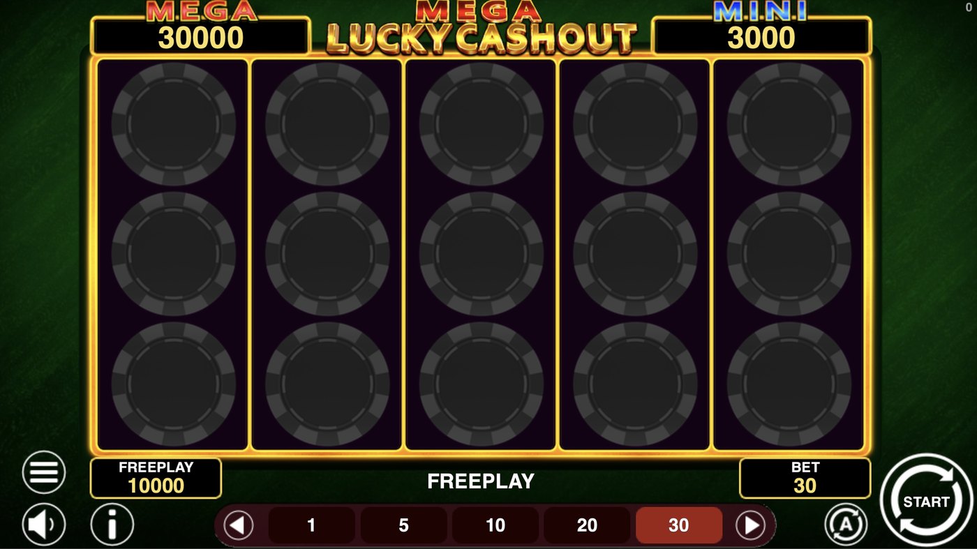 Mega Lucky Cashout: image of main menu