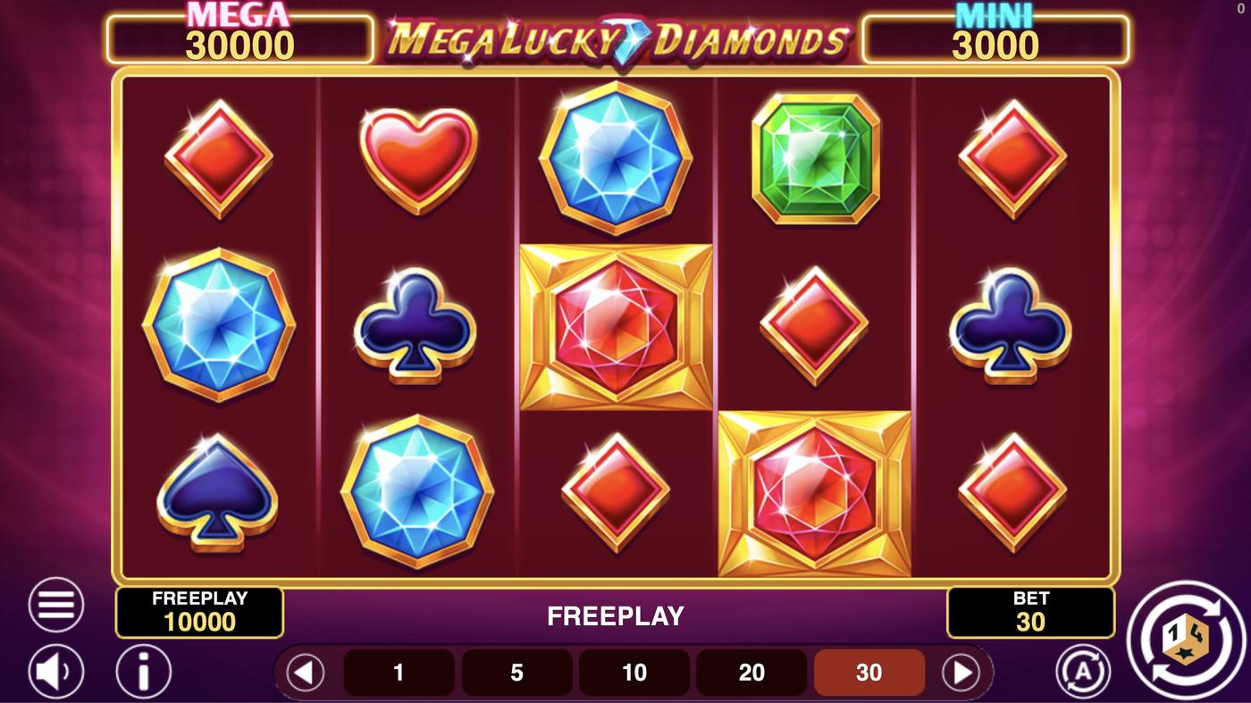 Mega Lucky Diamonds Hold And Win: image of main menu