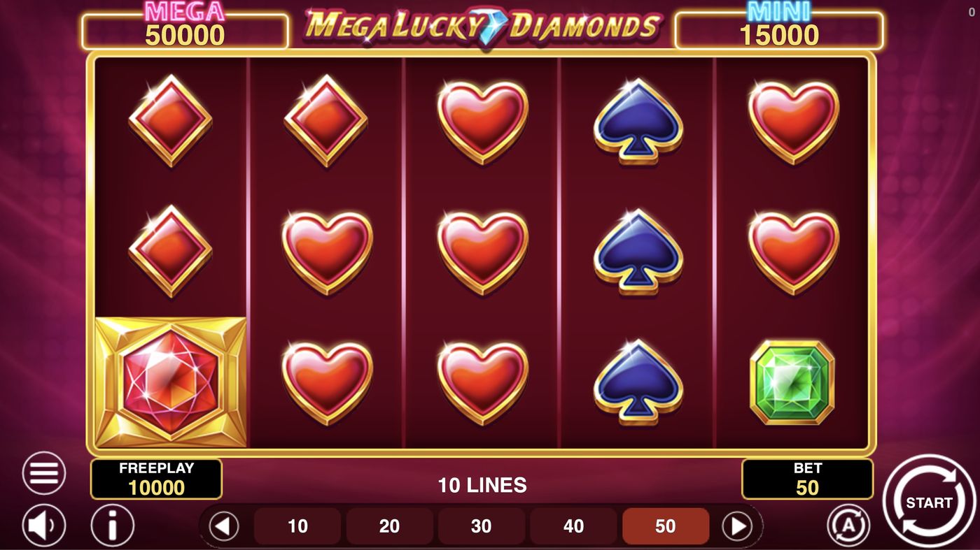 Mega Lucky Diamonds: image of main menu