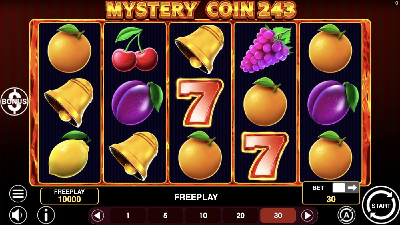 Mystery Coin 243: image of main menu