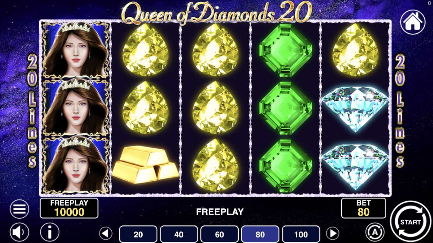 Queen of Diamonds 20: image of main menu