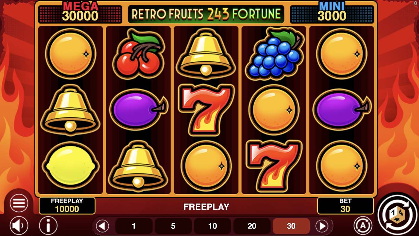 Retro Fruits 243 Fortune: image of main menu