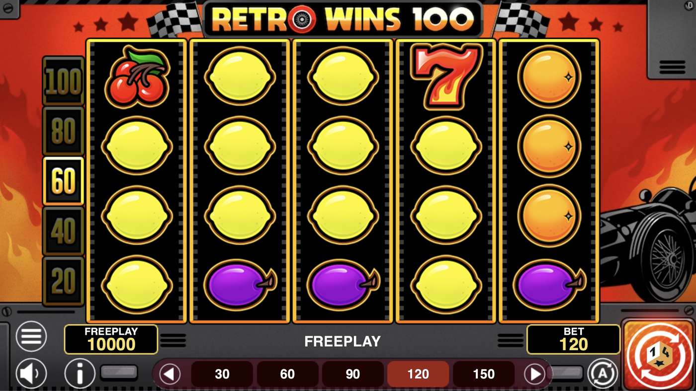 Retro Wins 100: image of main menu