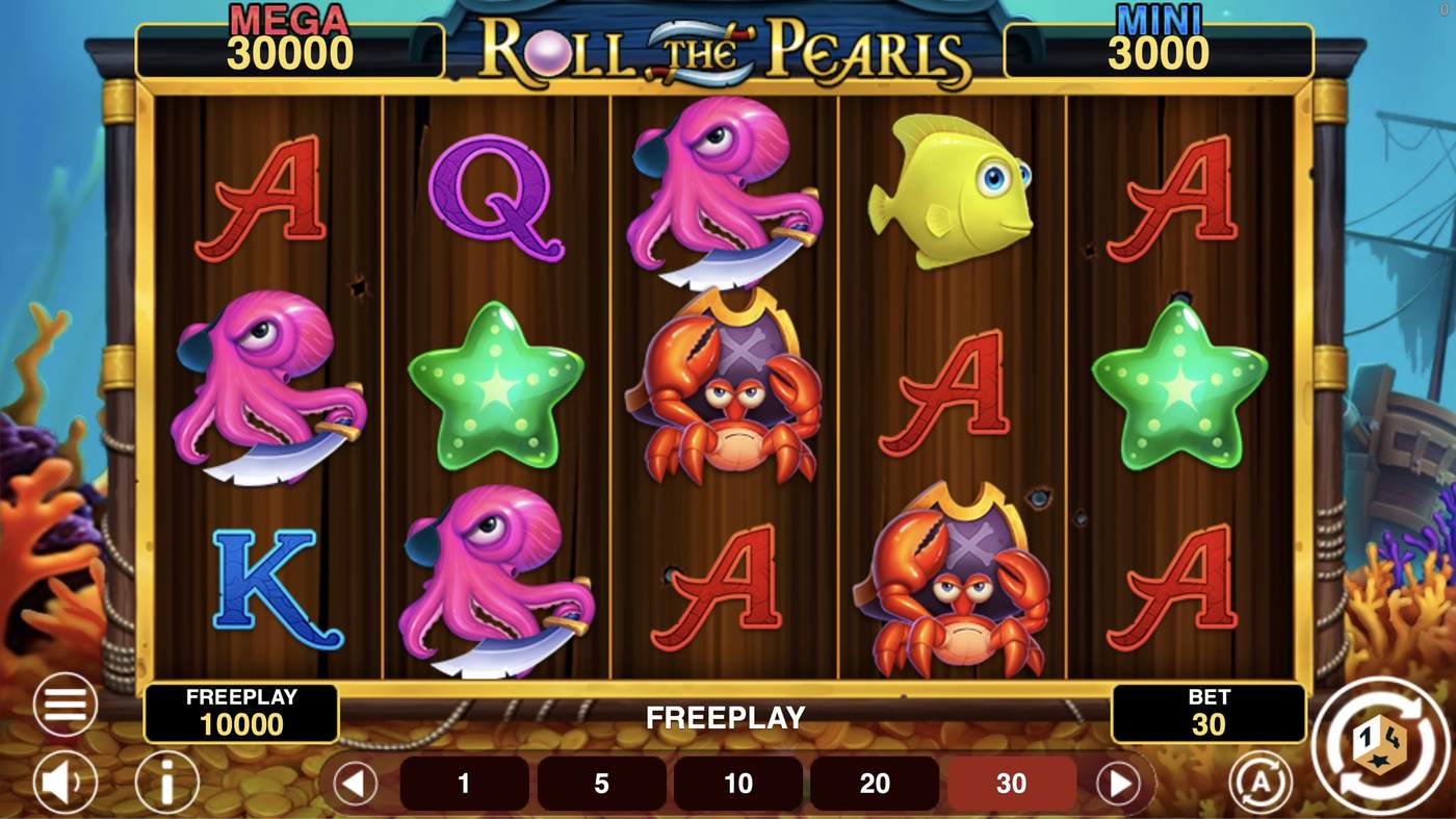 Roll The Pearls Hold And Win: image of main menu