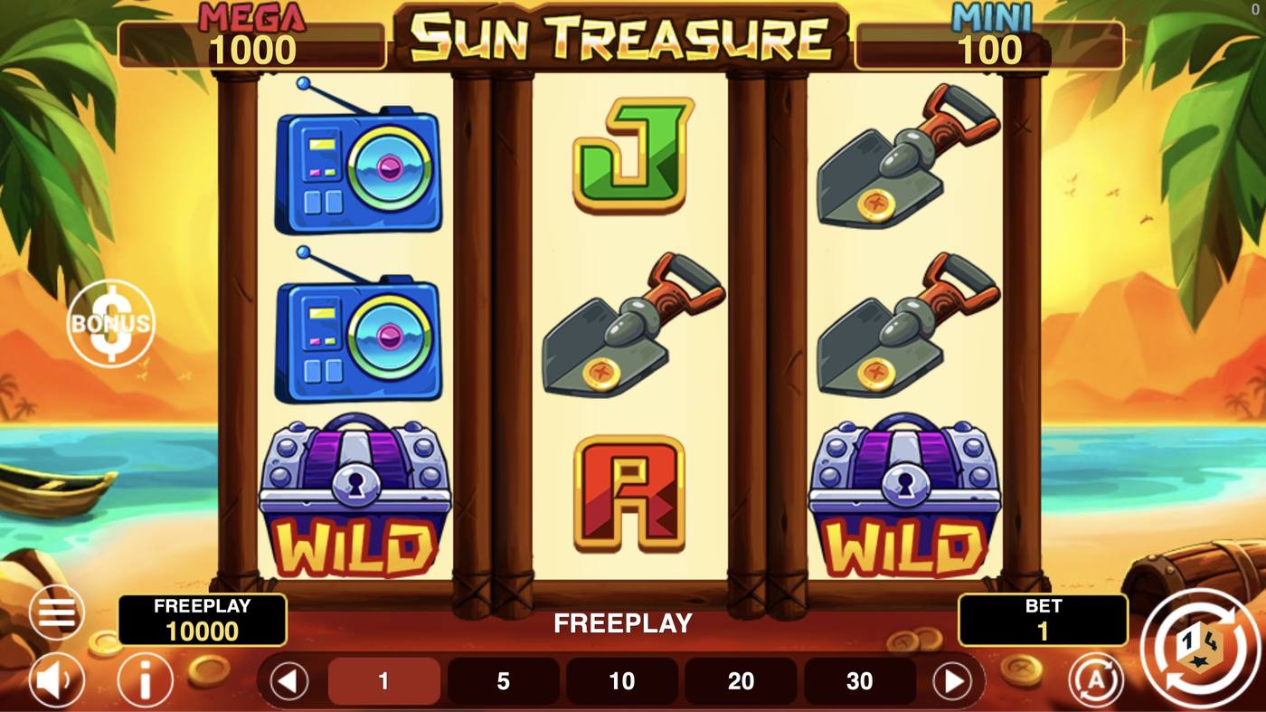 Sun Treasure: image of main menu