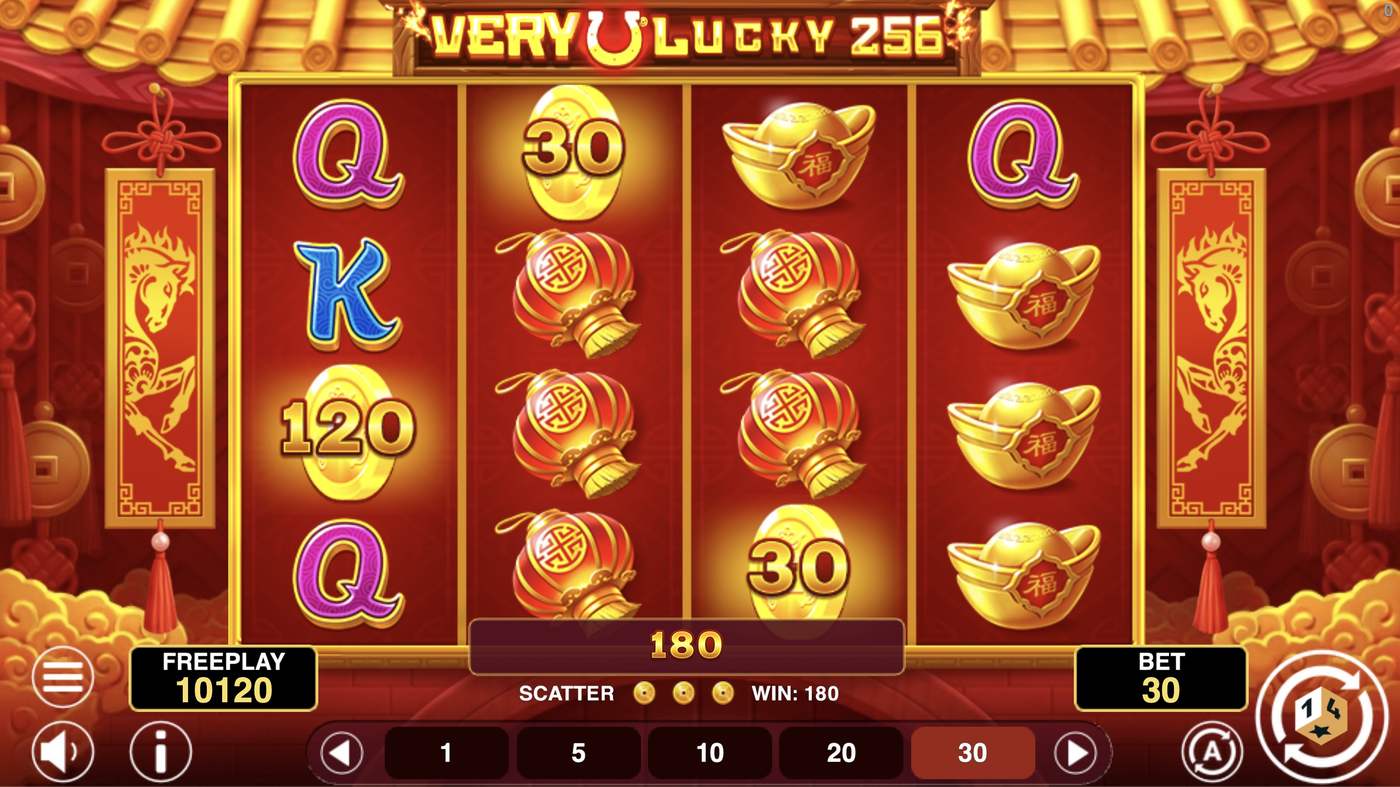 Very Lucky 256: image of winning