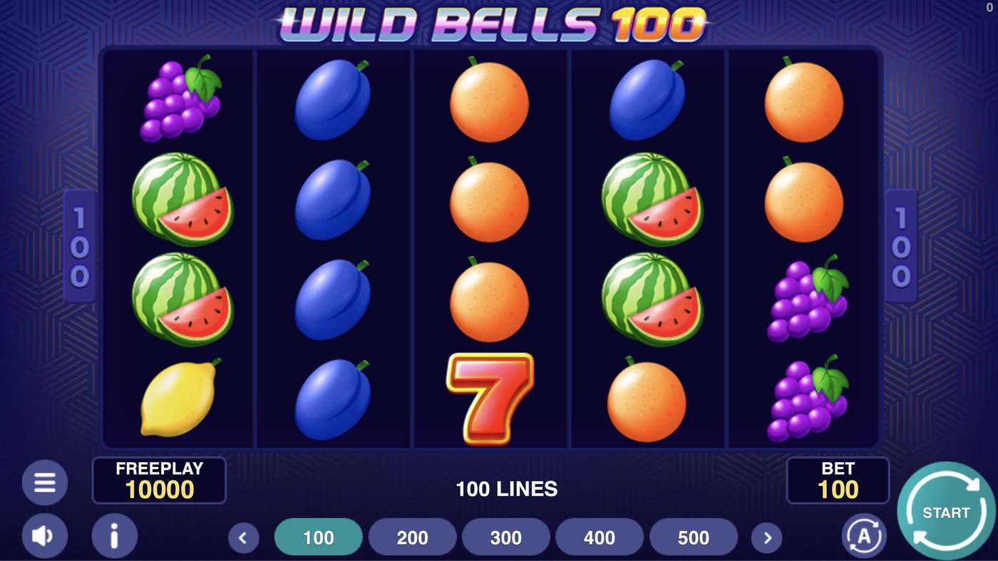 Wild Bells 100: image of main menu