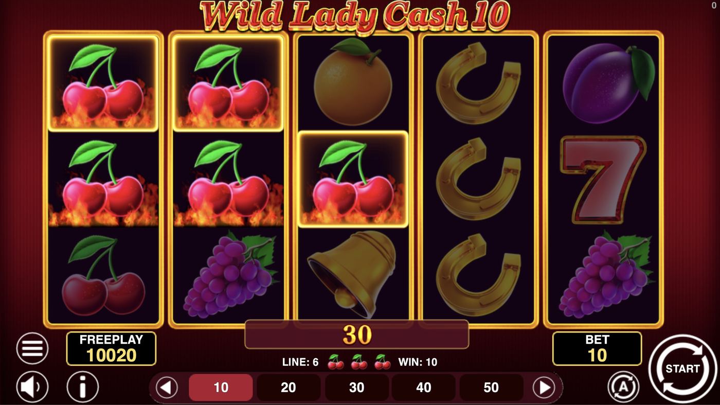Wild Lady Cash 10: image of winning