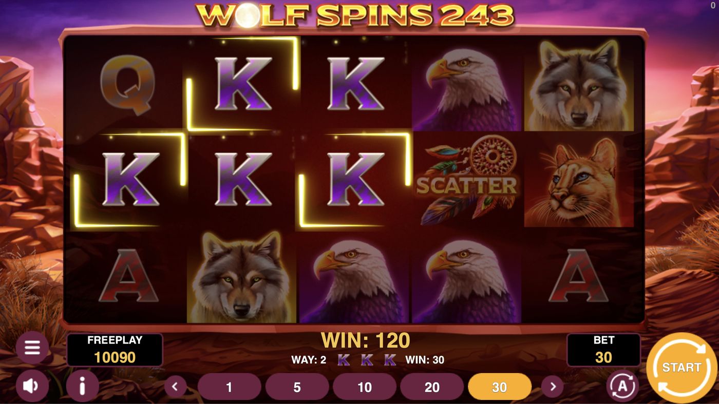 Wolf Spins 243: image of winning