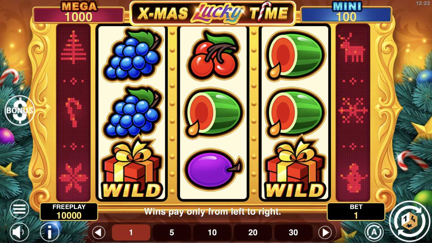 Xmas Lucky Time Hold And Win: image of main menu