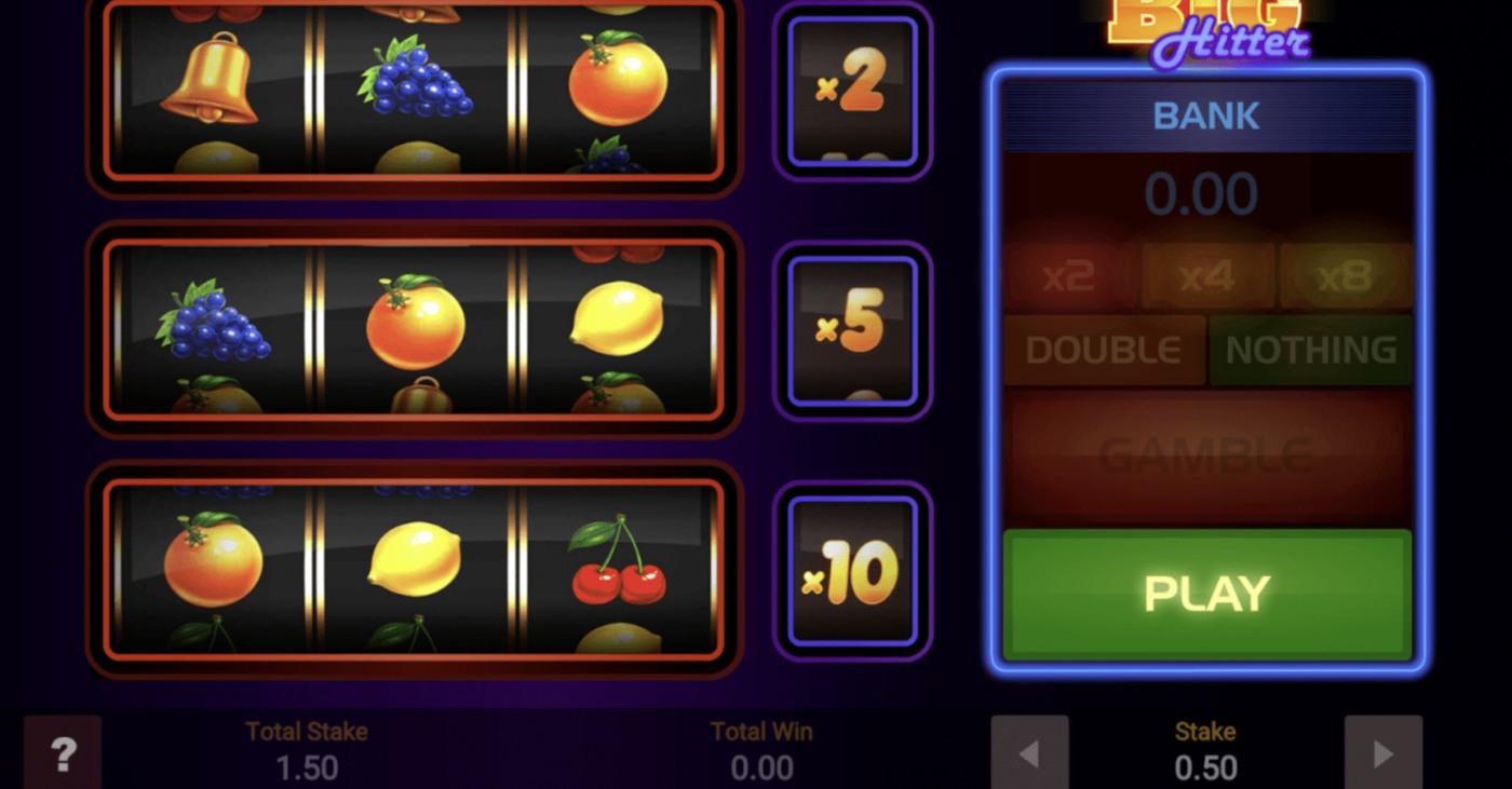 Big Hitter: image of main menu