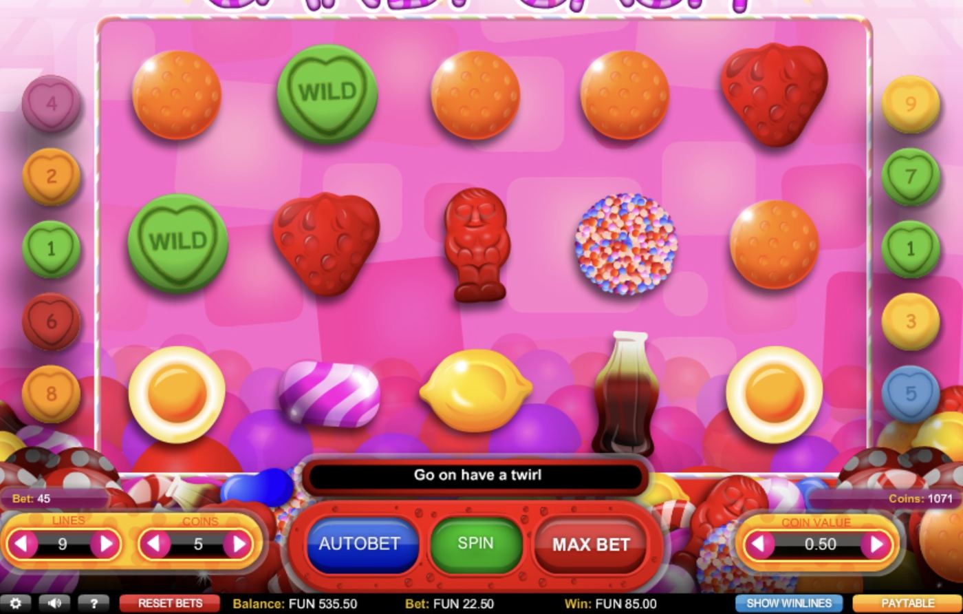 Candy Cash: image of main menu