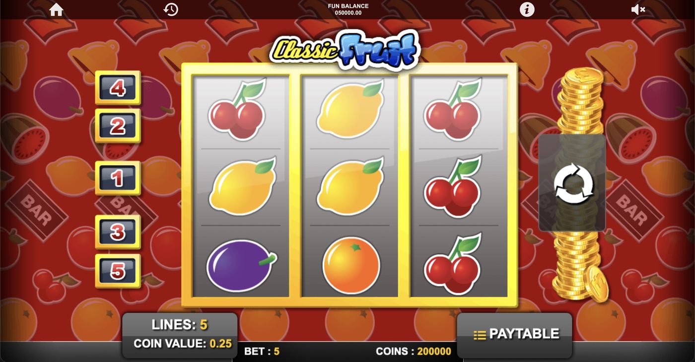 Classic Fruit: image of main menu