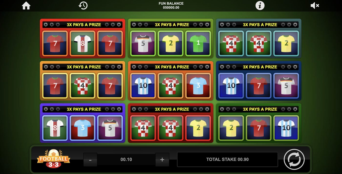 Football 3X3: image of main menu