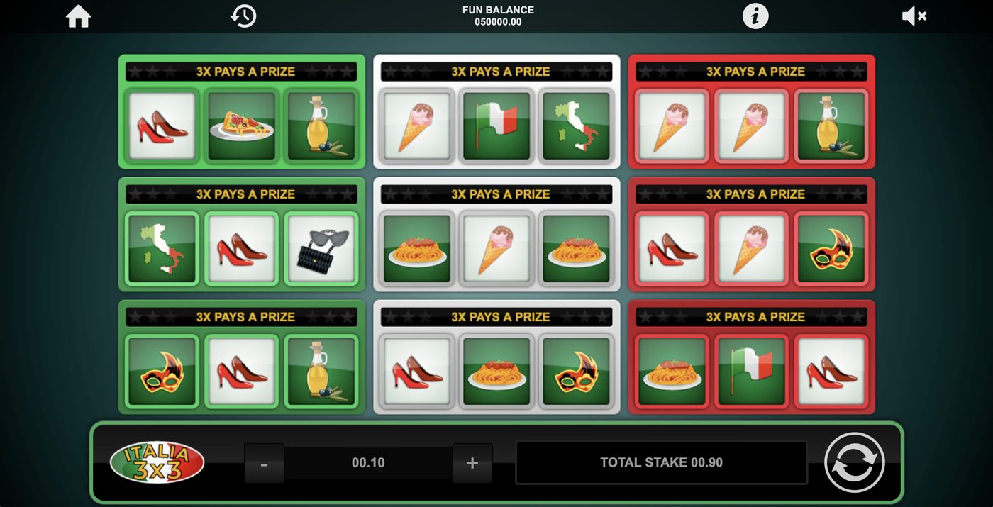 Italia 3X3: image of main menu