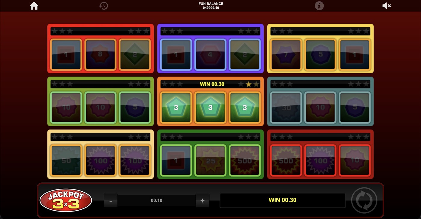 Jackpot 3X3: image of winning