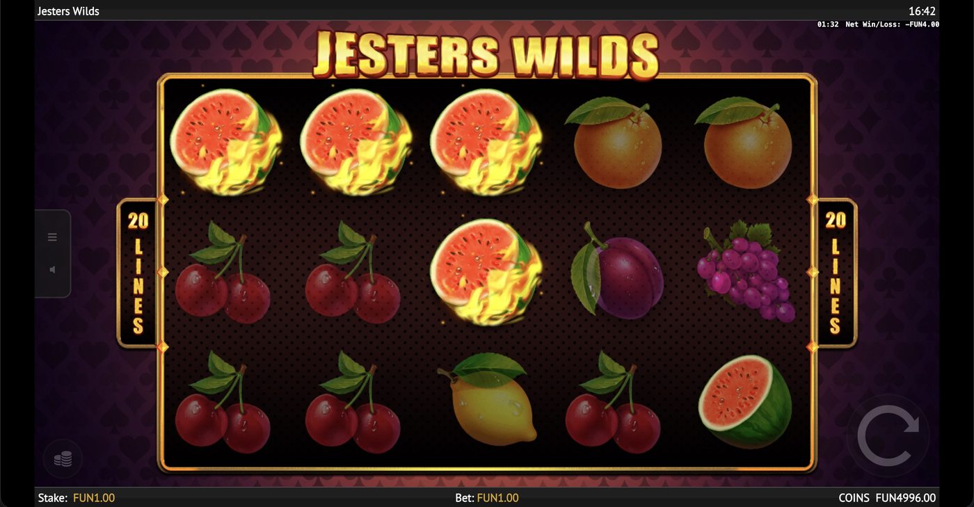 Jesters Wilds: image of winning