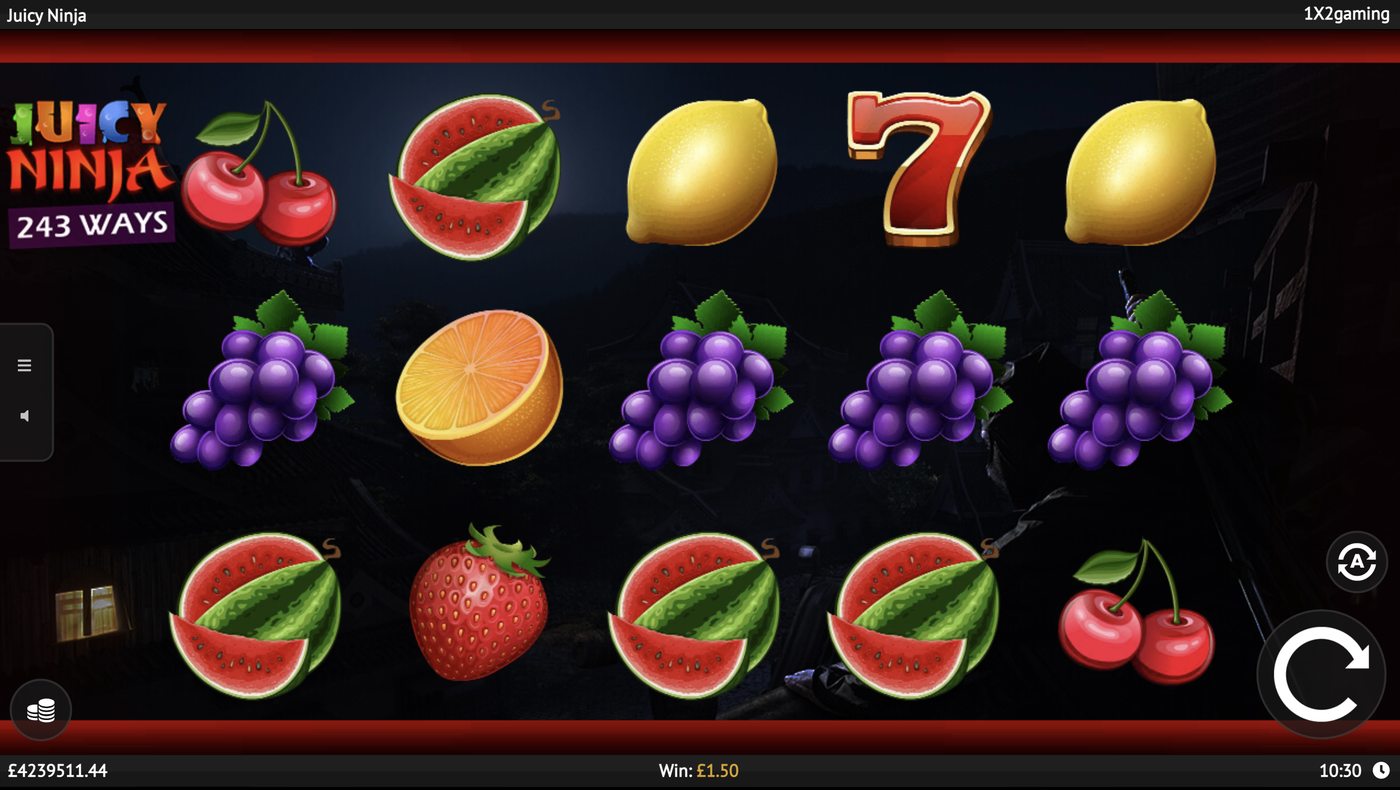 Juicy Ninja: image of main menu