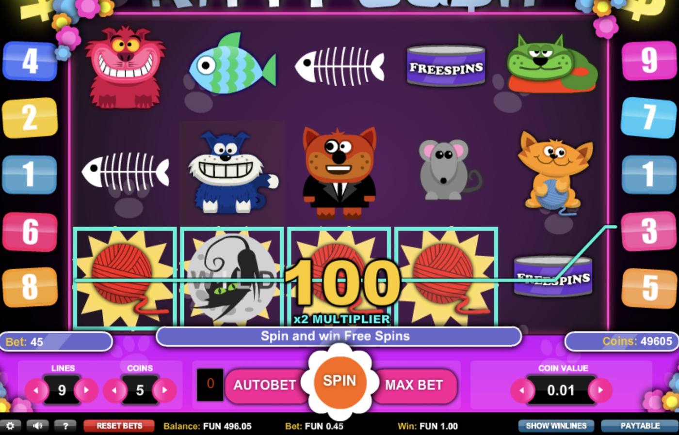 Kitty Cash: image of winning