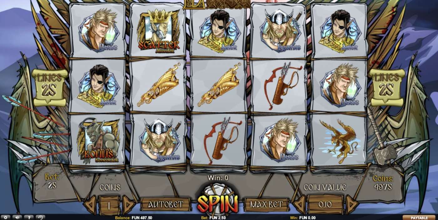 Legend Lore: image of main menu