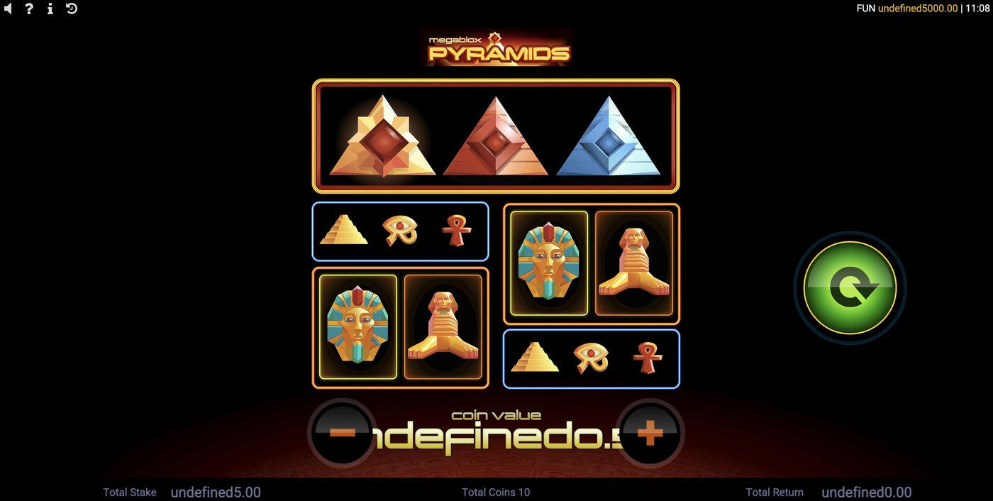 Megablox Pyramids: image of main menu