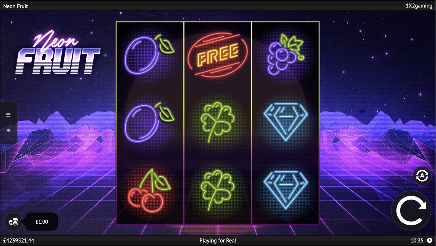 Neon Fruit: image of main menu
