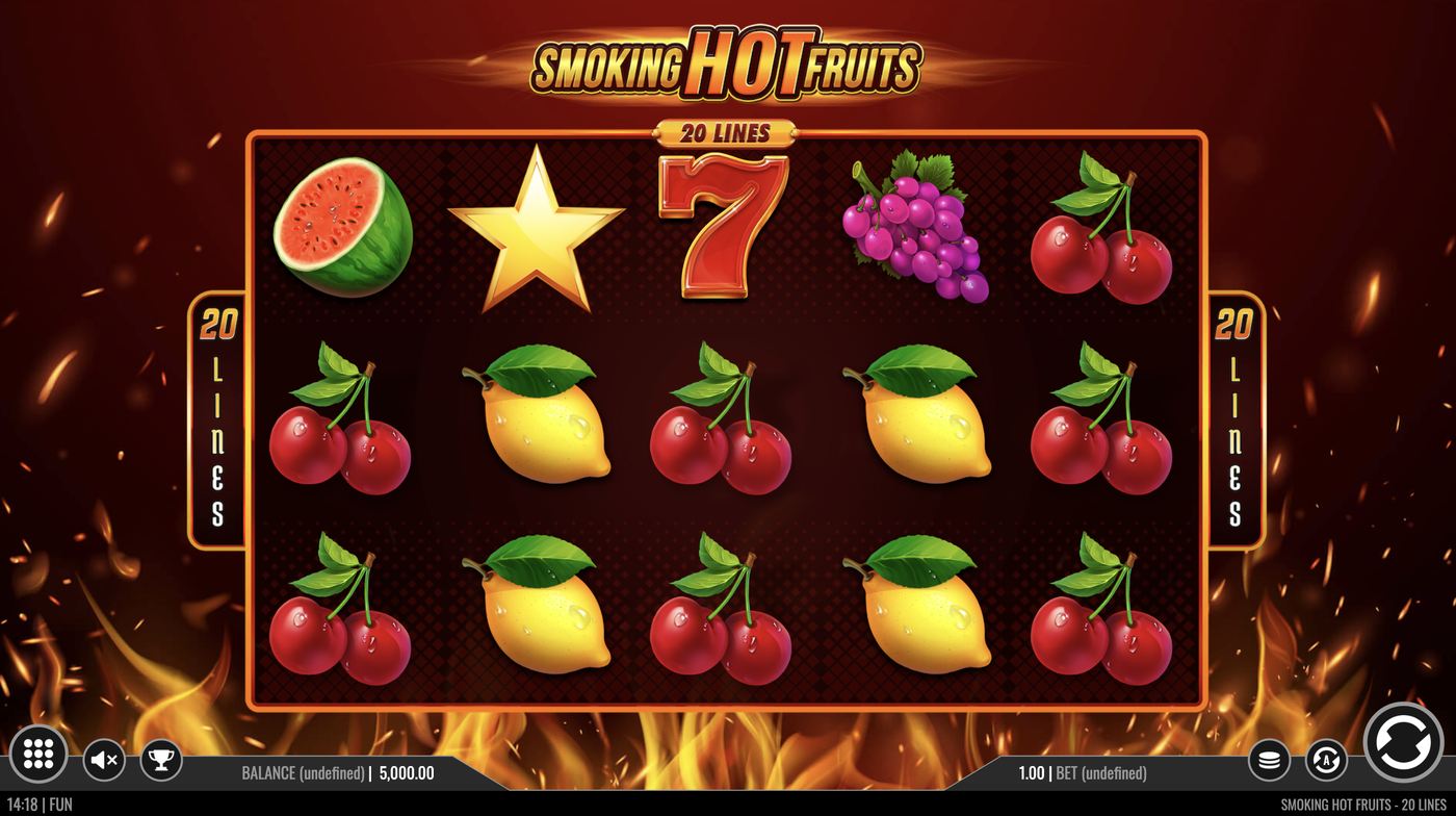 Smoking Hot Fruits 20 Lines: image of main menu