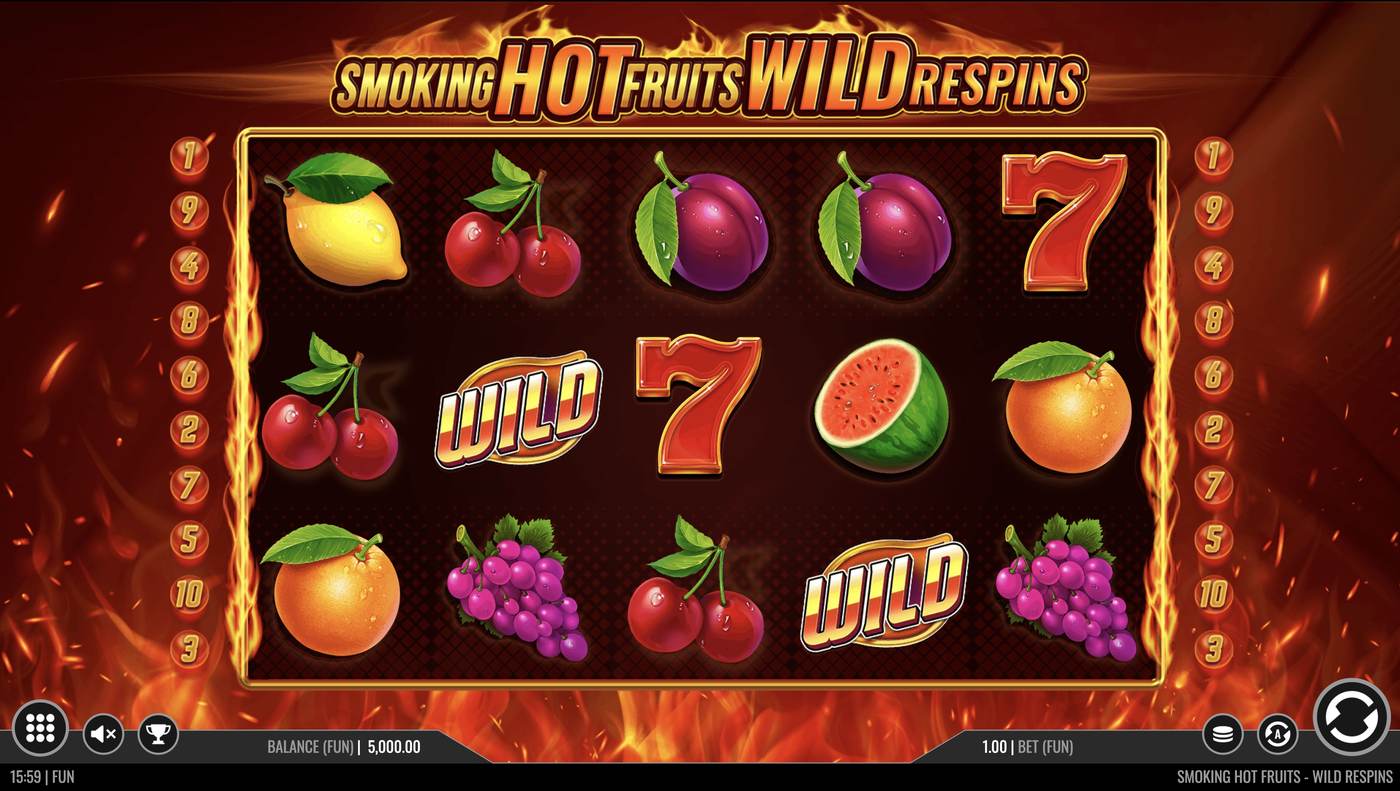 Smoking Hot Fruits Wild Respins: image of main menu