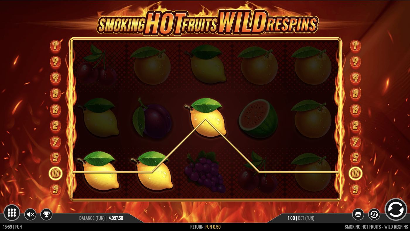 Smoking Hot Fruits Wild Respins: image of winning