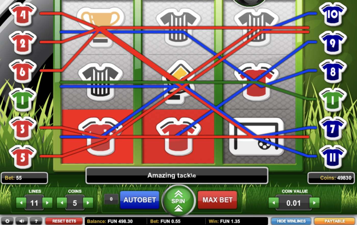 Soccer Slots: image of main menu