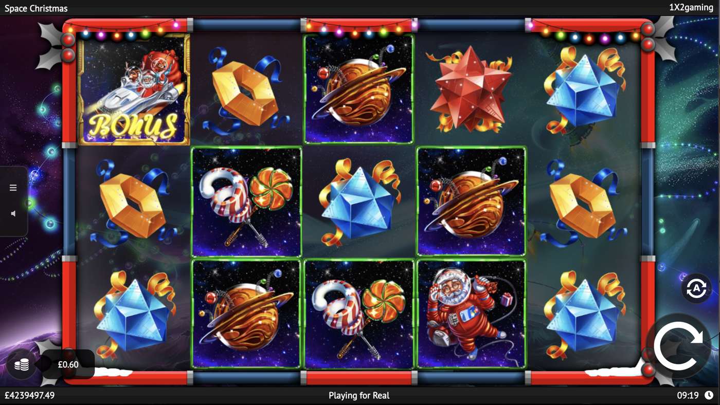Space Christmas: image of main menu