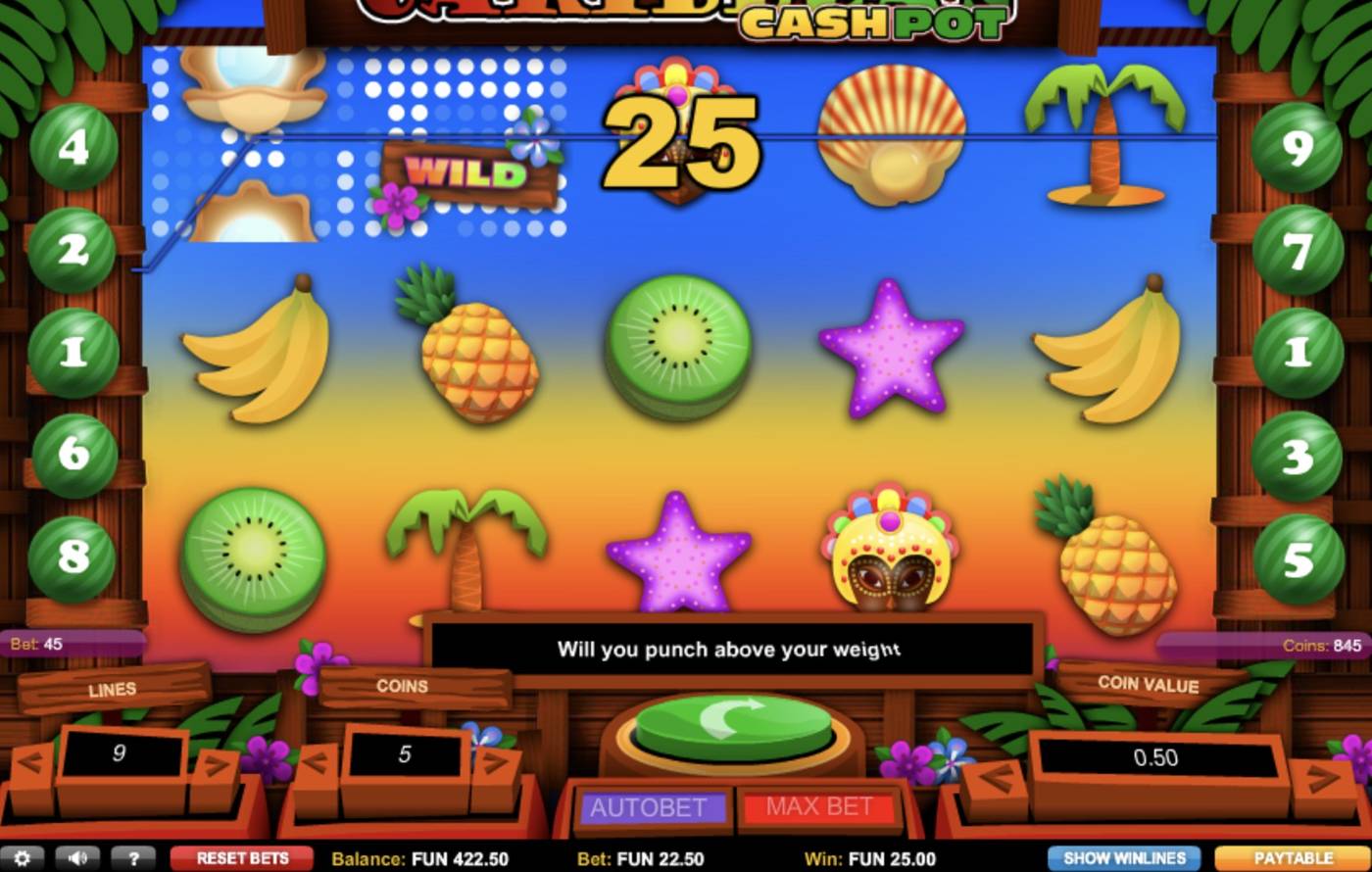 Super Caribbean Cashpot: image of winning