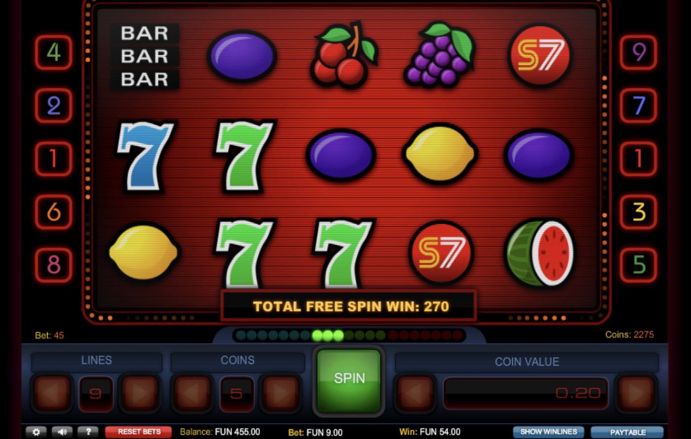 Super Fruit 7: image of winning