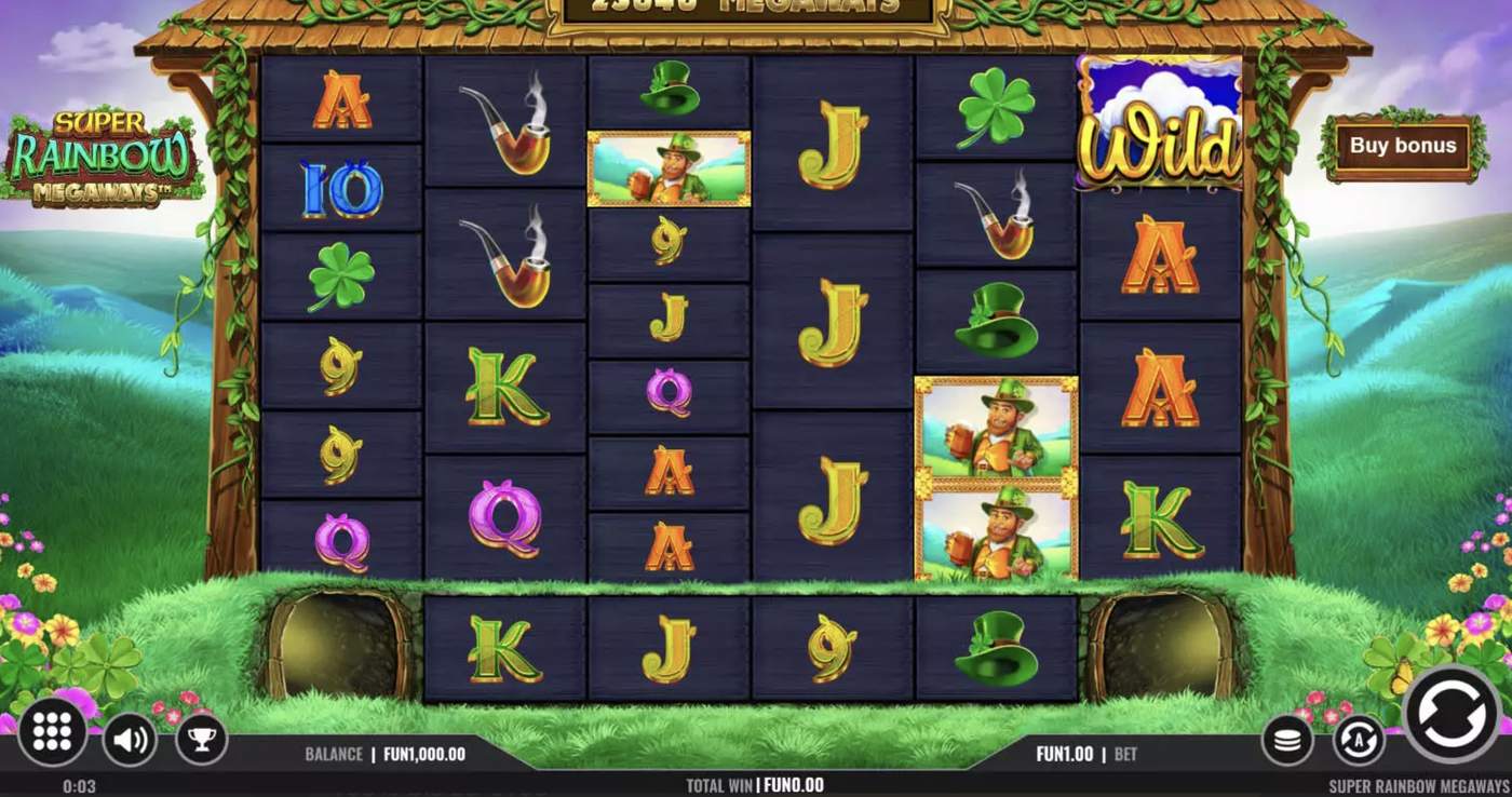 Super Rainbow Megaways: image of main menu