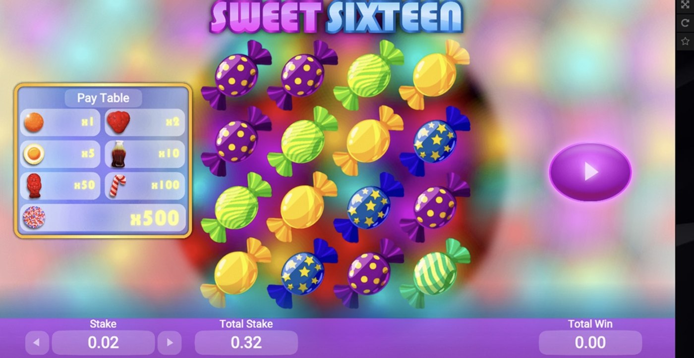 Sweet Sixteen: image of main menu