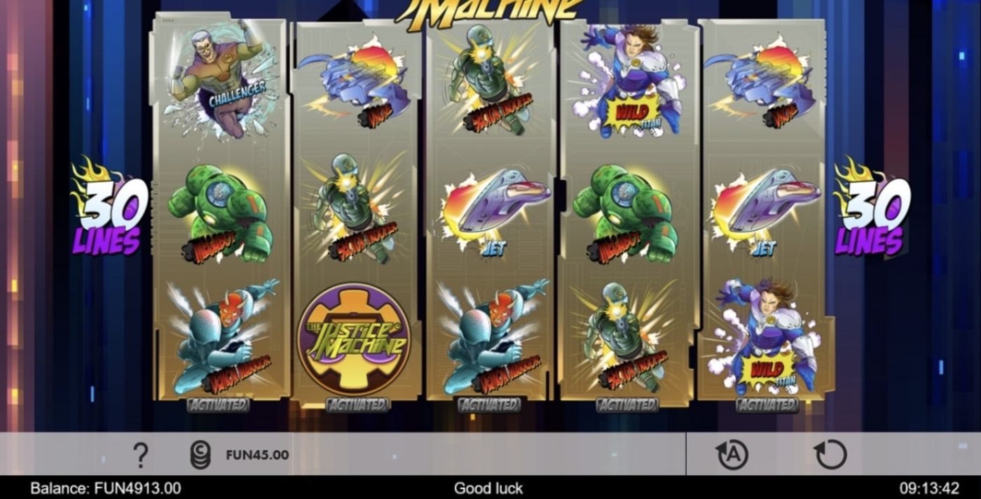 The Justice Machine: image of main menu